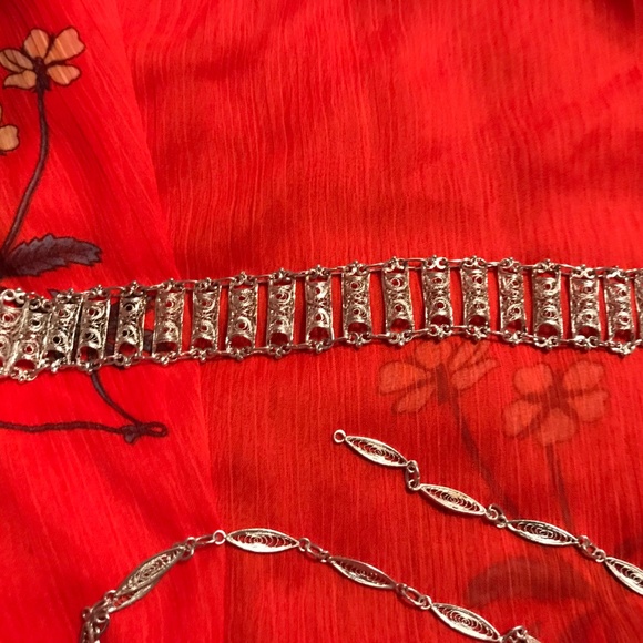 Beautiful Sterling Silver Necklace and Bracelet from Italy! - Picture 4 of 8